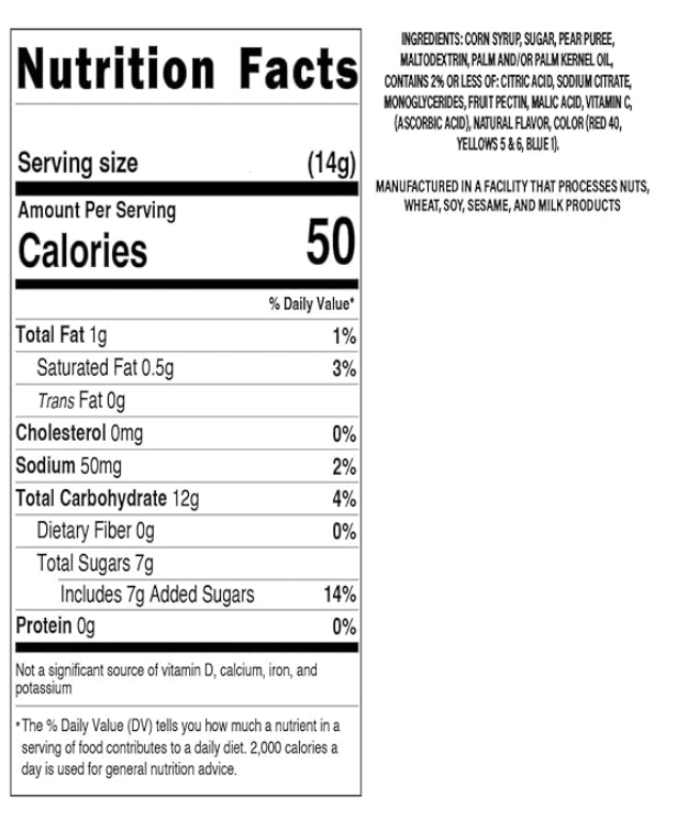 Freeze dried Fruit Roll-up & Skittles